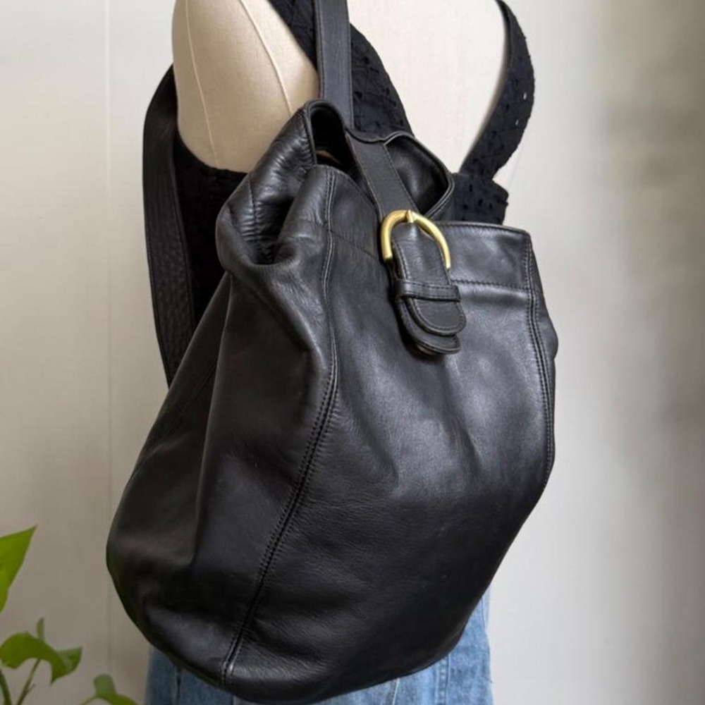 Vintage Coach Soho Sling Bag 4160 Black Leather Backpack Made in USA 1997